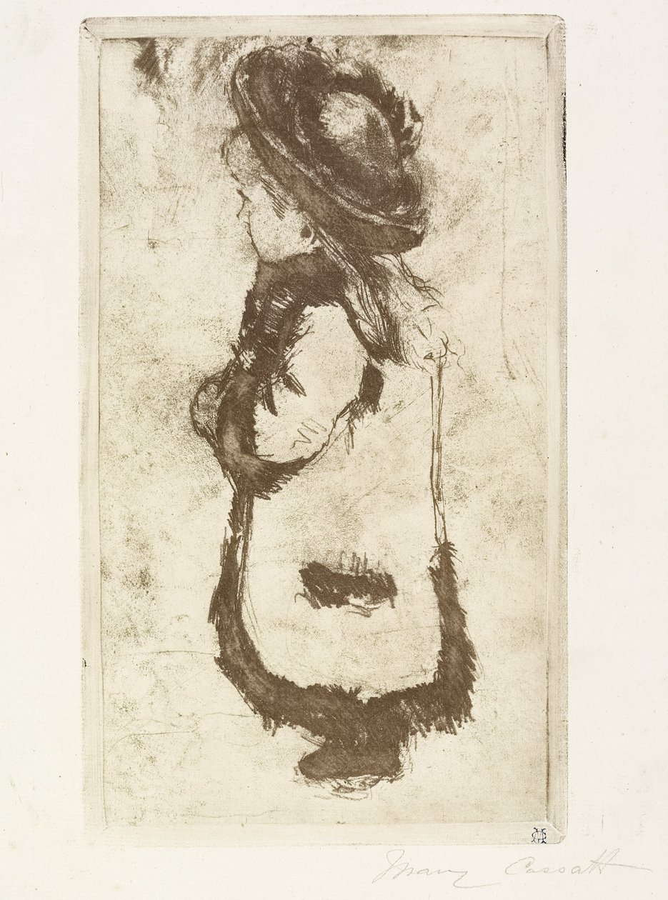 Mademoiselle Luguet in Mantel und Hut, ca. 1883 von Mary Cassatt