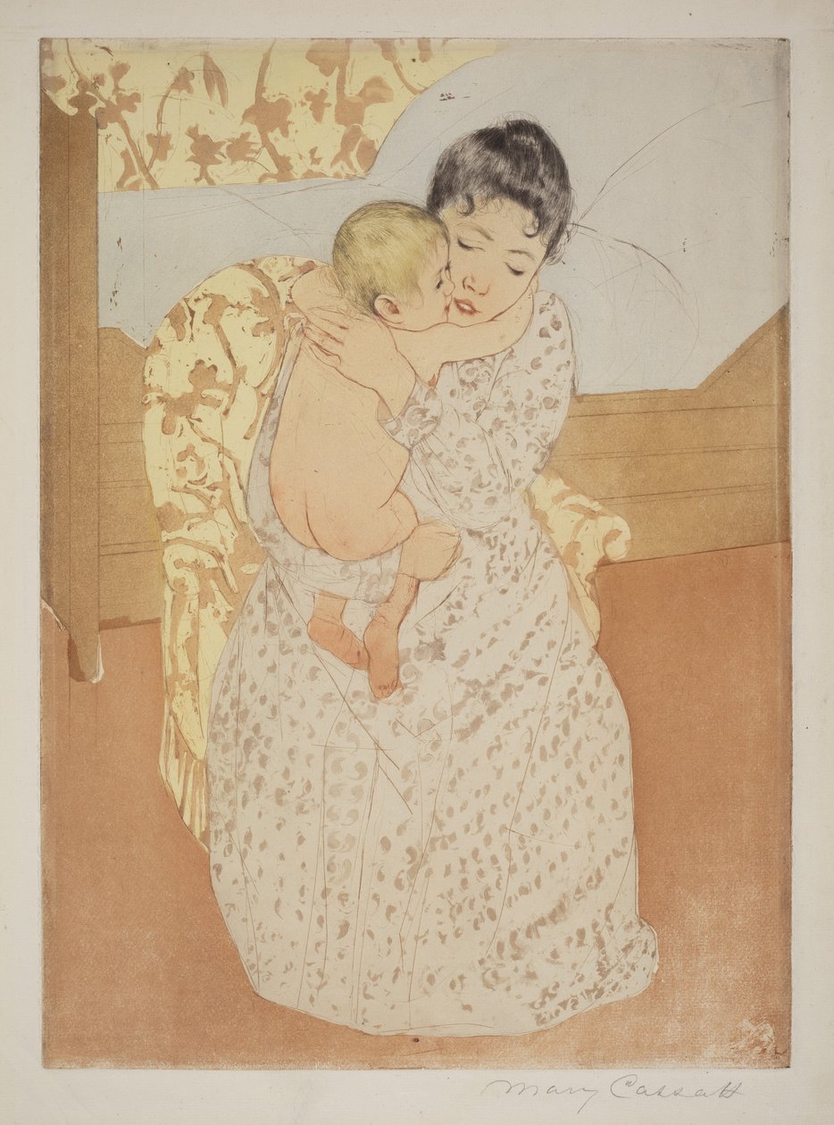 Mütterliche Liebkosung von Mary Cassatt