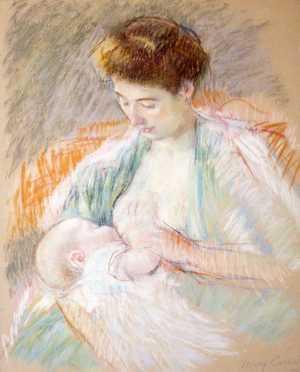 Mutter Rose stillt ihr Kind, ca. 1900 von Mary Cassatt