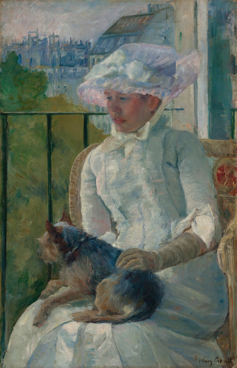 Junges Mädchen an einem Fenster von Mary Cassatt