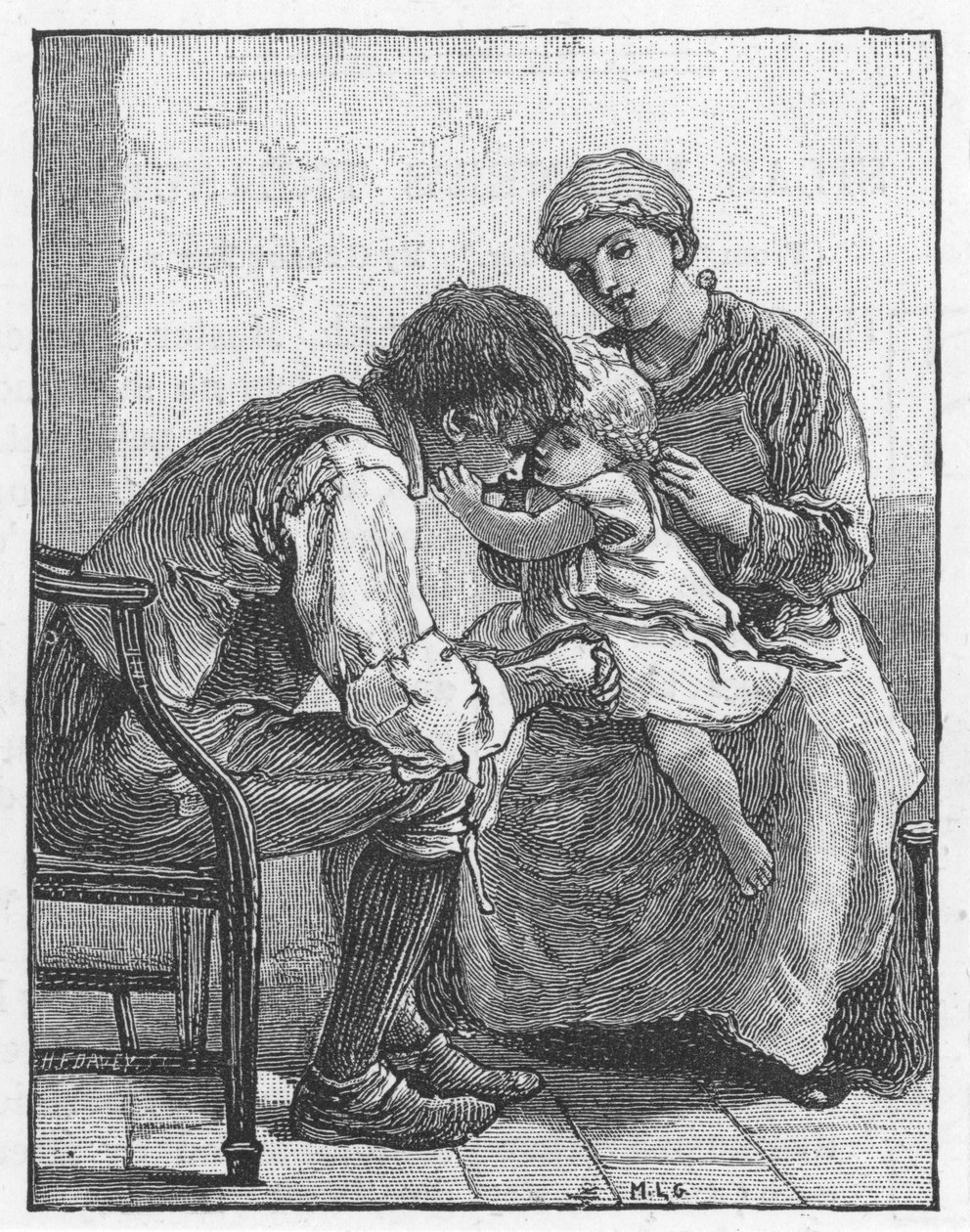 Szene aus Silas Marner von George Eliot, 1882 von Mary L Gow