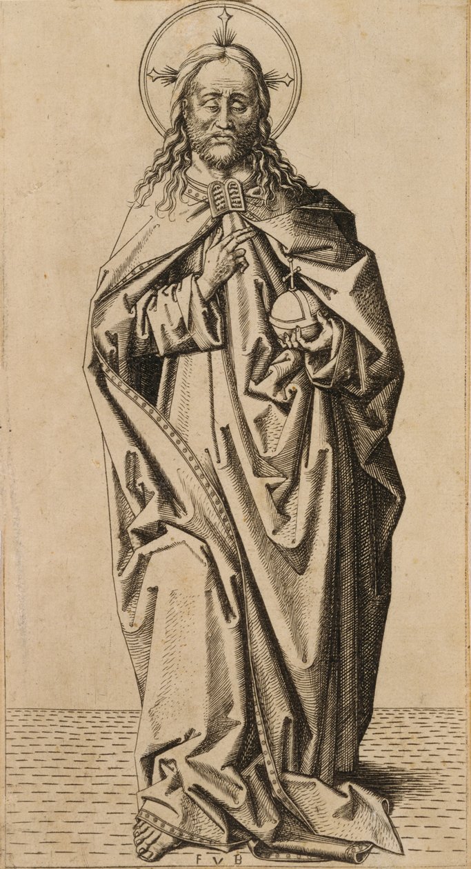 Christus, aus der Serie Christus und die zwölf Apostel von Master F.V.B. fl.1480 1500 Master F.V.B. fl.1480 1500