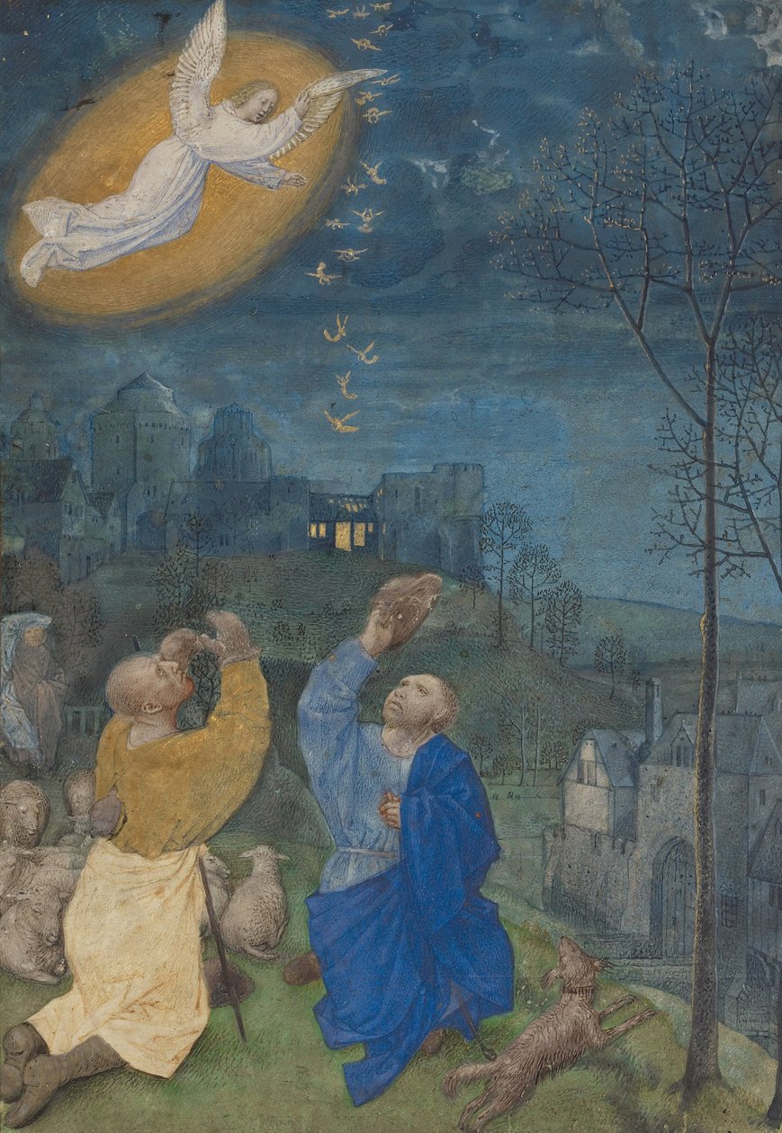 Die Verkündigung an die Hirten von Master of Houghton the Miniatures