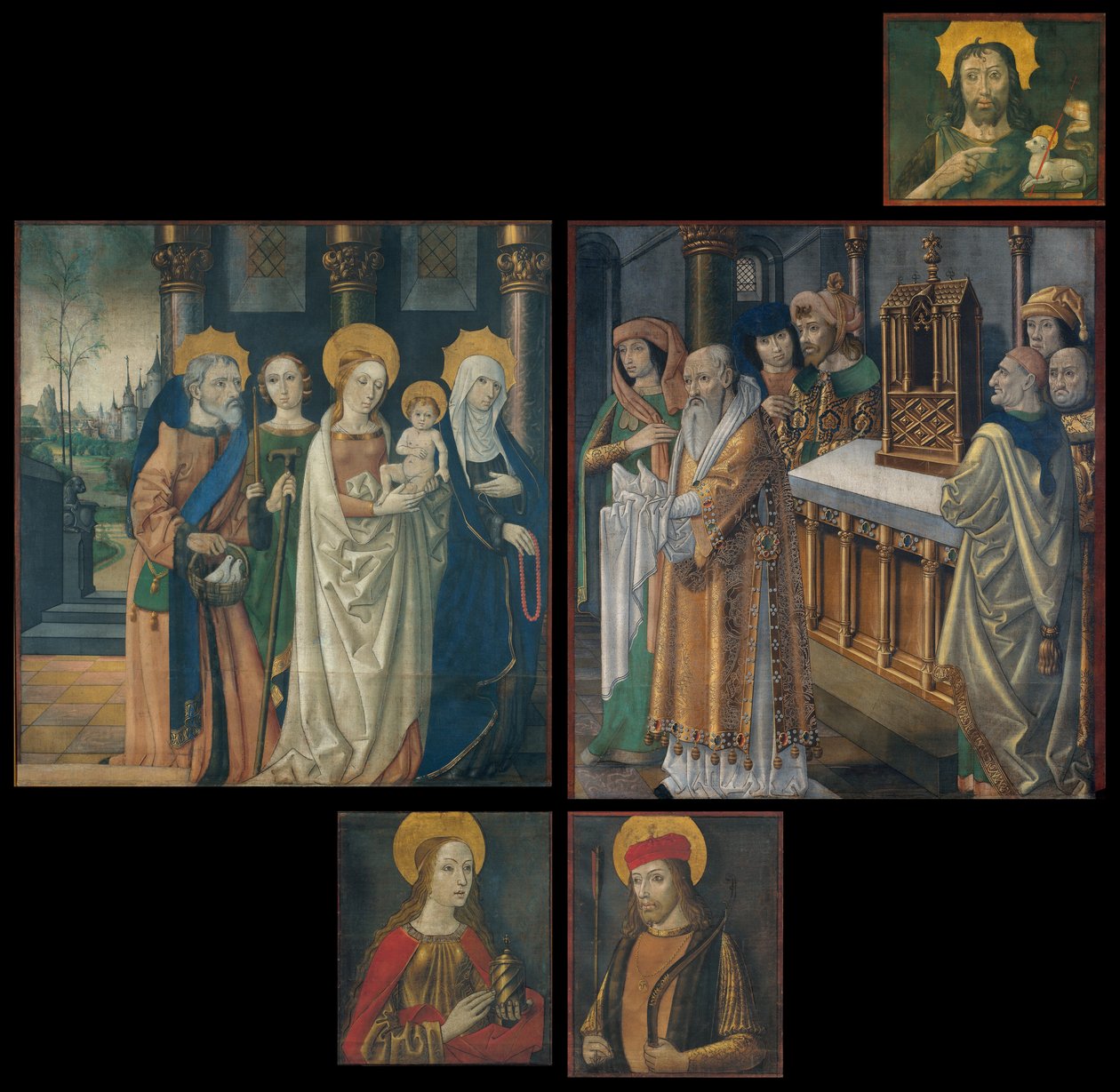 Gemälde von den Türen der Orgel der Kathedrale von La Seu d