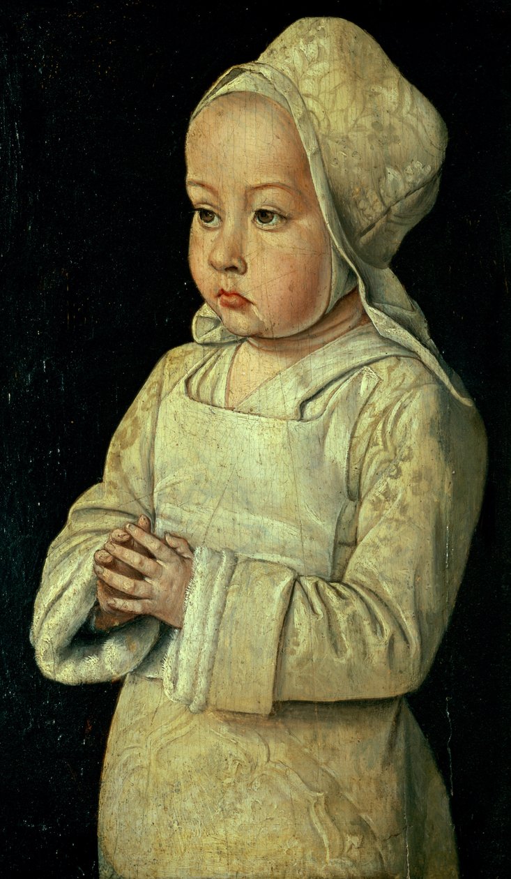 Porträt von Suzanne von Bourbon (1491-1521), Tochter von Peter II. und Anne von Frankreich, Herzog und Herzogin von Bourbon, 1492-93 von Master of Moulins