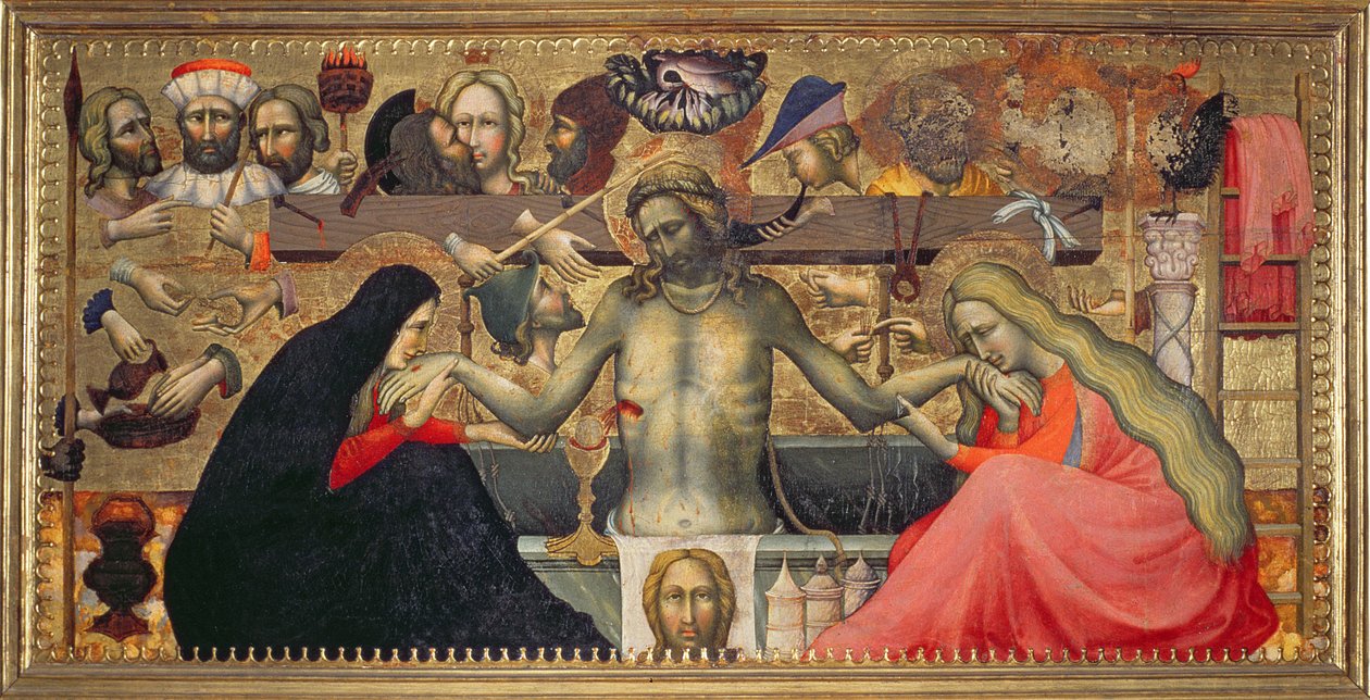 Der Schmerzensmann mit den Leidenswerkzeugen von Master of the Straus Madonna