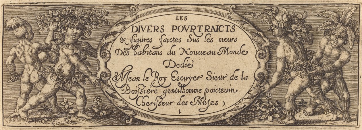 Les divers pourtraicts et figures I (Titelseite) von Master AD