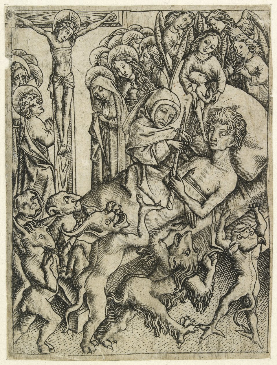 Der Triumph über alle Versuchungen in der Todesstunde von Master E. S.