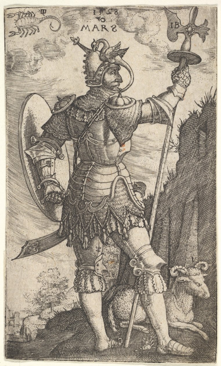 Mars aus Die Götter, die über den Planeten herrschen, 1528 von Master I.B.