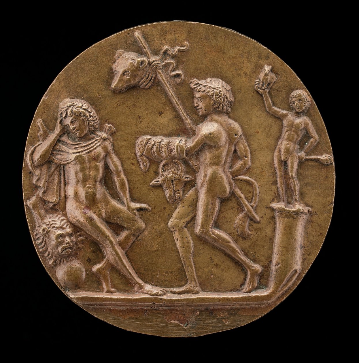 Herkules mit bacchischen Figuren, zweite Hälfte des 15. Jahrhunderts von Master IO.FF.