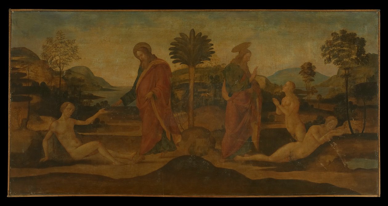 Die Erschaffung von Adam und Eva von Master of Apollo and Daphne