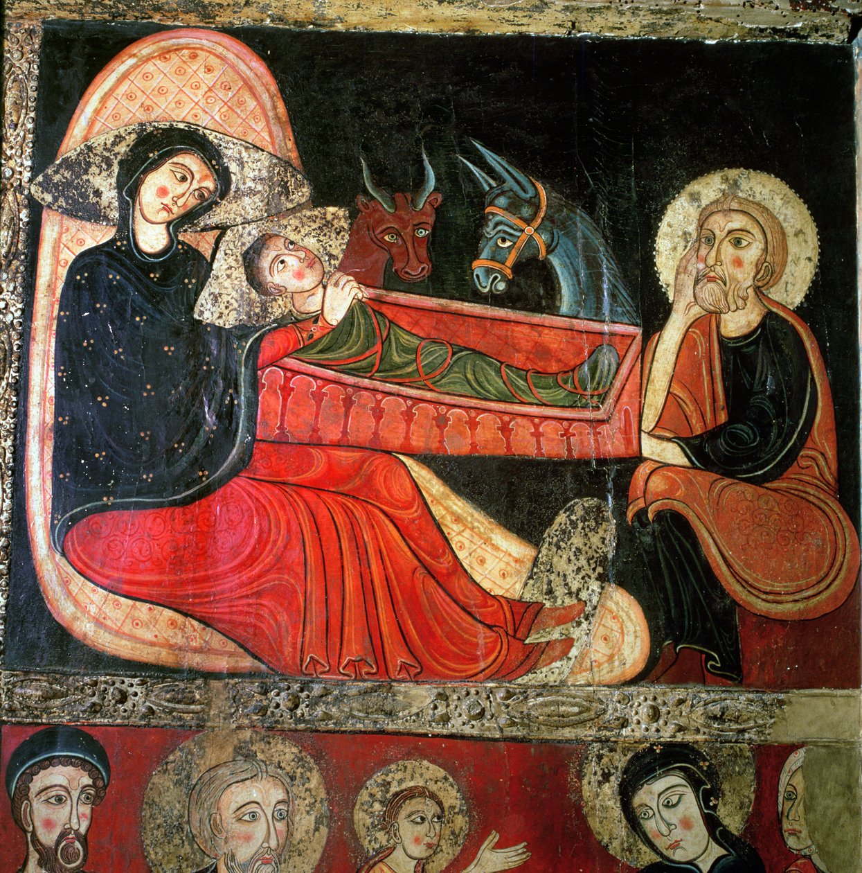 Die Geburt Christi, vom Altarfrontal von Santa Maria d