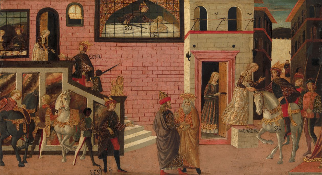Die Vergewaltigung der Lucretia von Master of Marradi