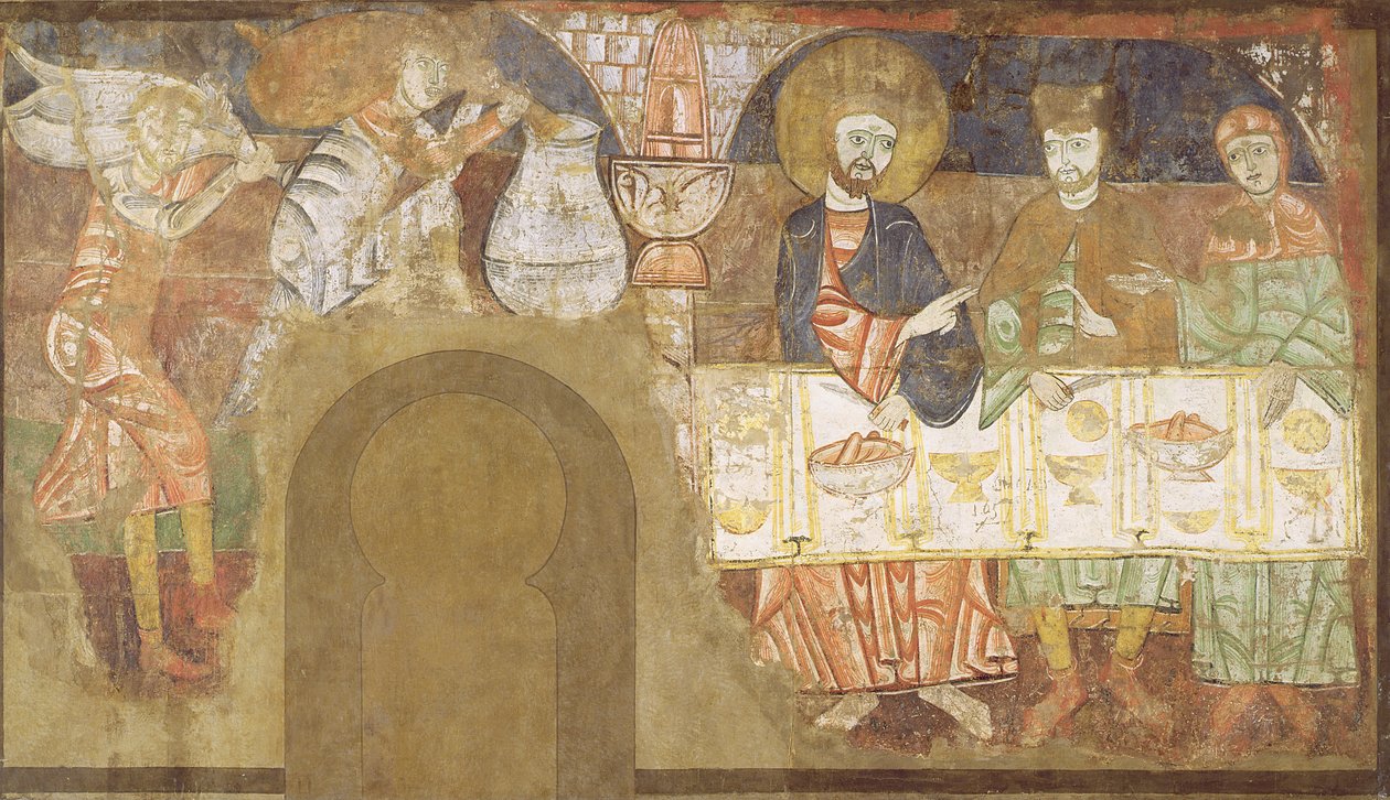 Die Hochzeit zu Kana, ca. 1150 von Master of San Baudelio de Berlanga