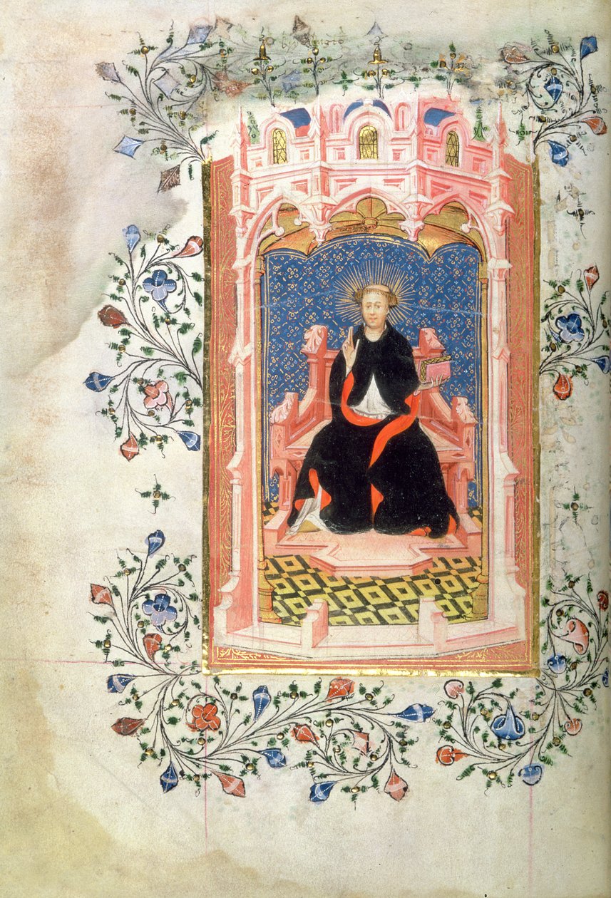 St. Johannes von Bridlington (gest. 1379) mit dem Stundenbuch von John of Beaufort von Master of the Beaufort Saints