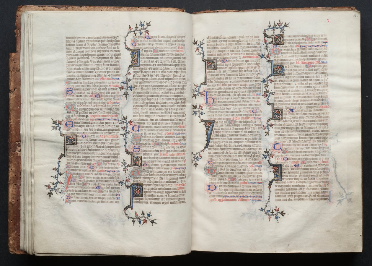 Das Gotha Missale: Fol. 14v, Text von Master of the Boqueteaux