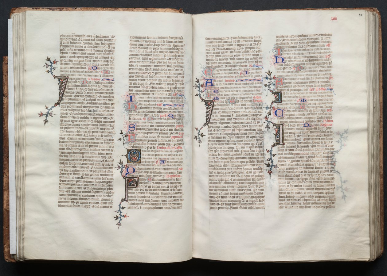 Das Gotha Missale: Fol. 33r, Text (ca. 1375) von Master of the Boqueteaux