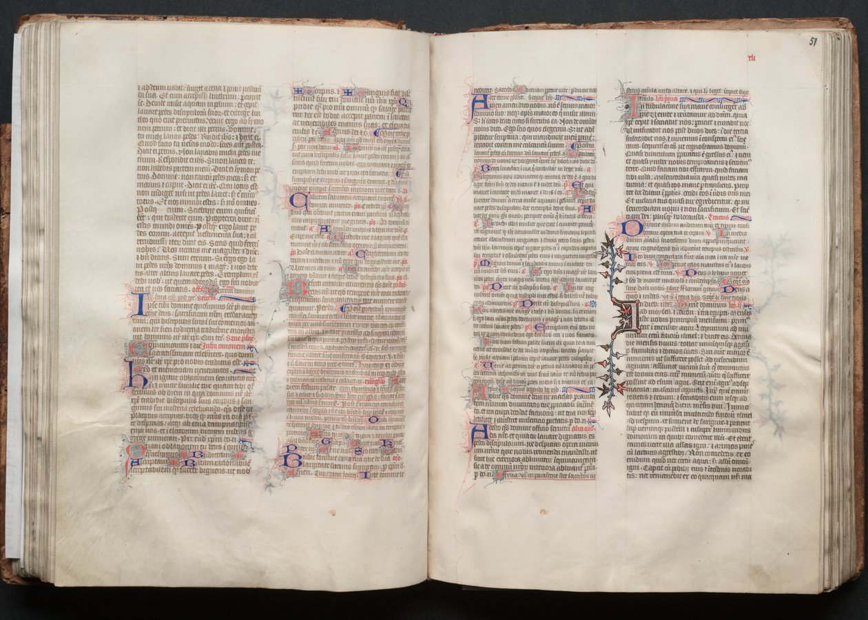 Das Gotha Missale: Fol. 51r, Text, um 1375 von Master of the Boqueteaux