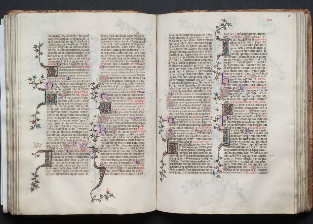 Das Gotha Missale: Fol. 76r, Text von Master of the Boqueteaux