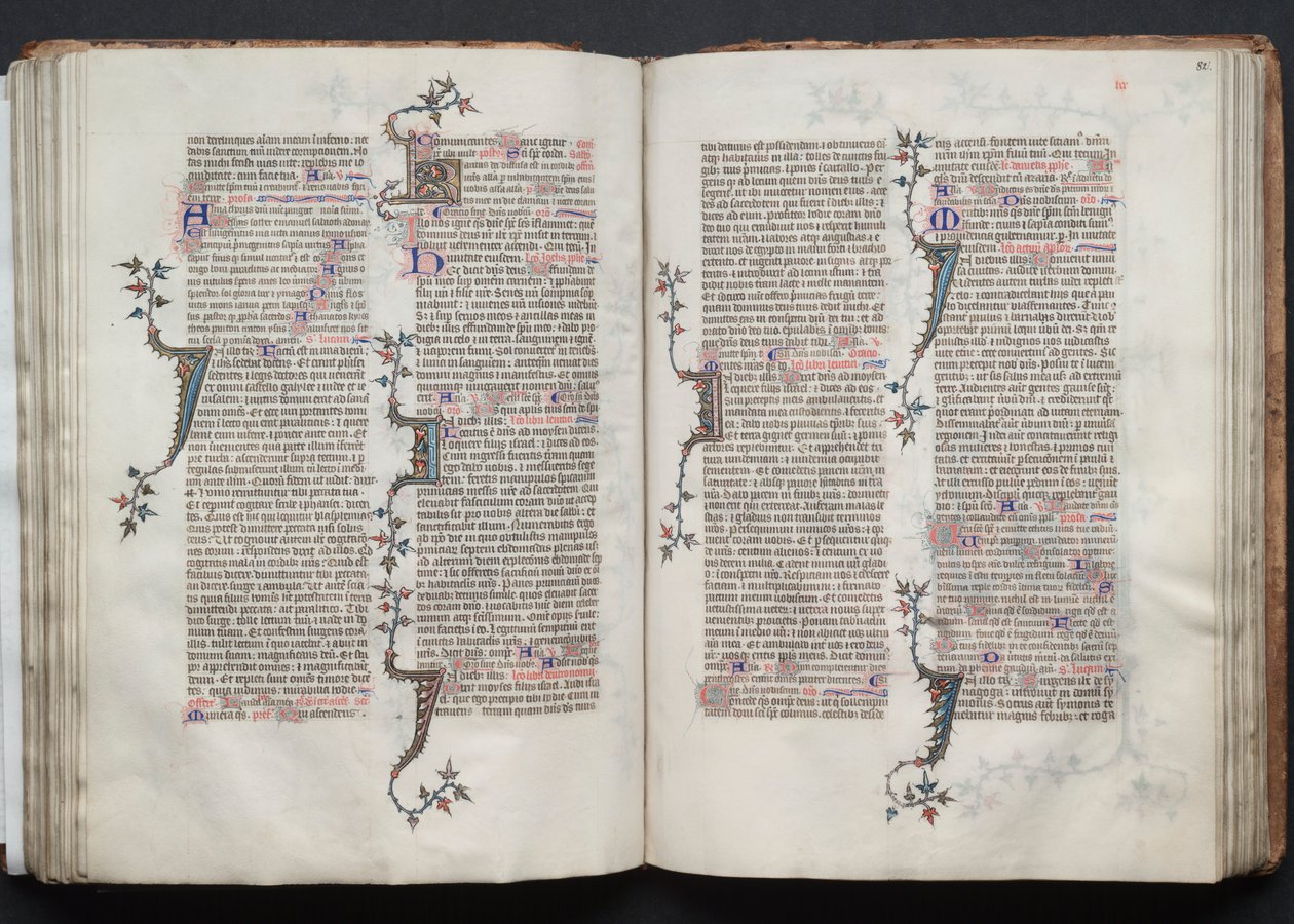 Das Gotha Missale: Fol. 81v, Text, um 1375 von Master of the Boqueteaux