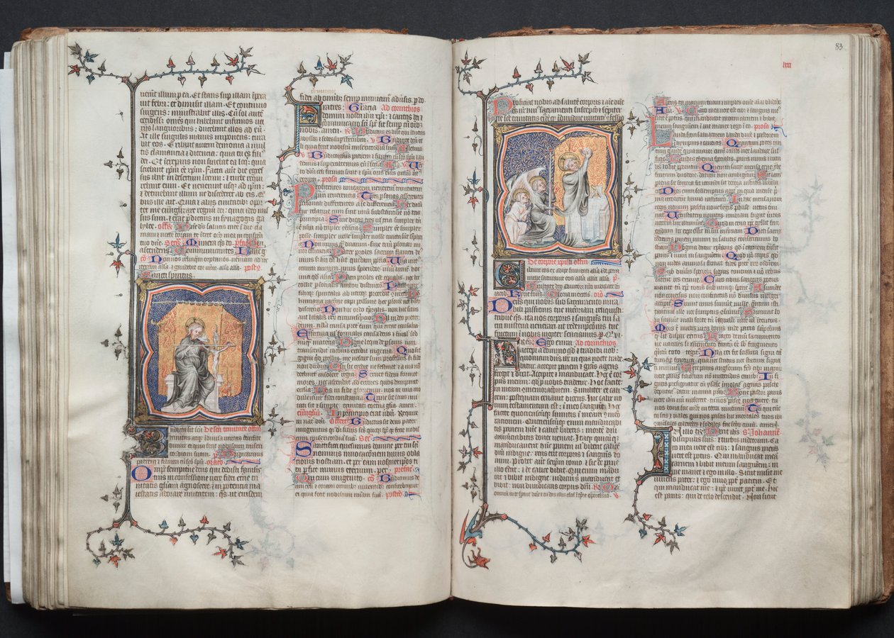 Das Gotha-Missale: Fol. 83r, Corpus Domini, ca. 1375 von Master of the Boqueteaux