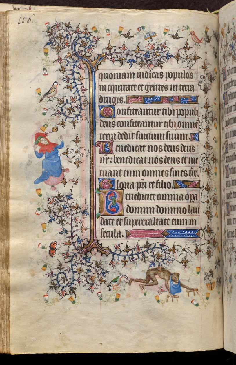 Stundenbuch von Karl dem Edlen, König von Navarra (1361-1425): fol. 58v, Text von Master of the Brussels Initials and Associates