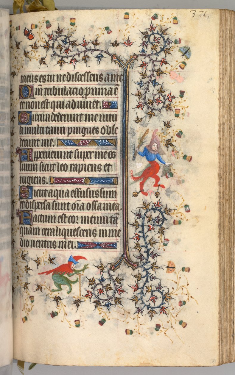 Stundenbuch von Karl dem Edlen, König von Navarra 1361-1425: fol. 181r, Text, ca. 1405 von Master of the Brussels Initials and Associates