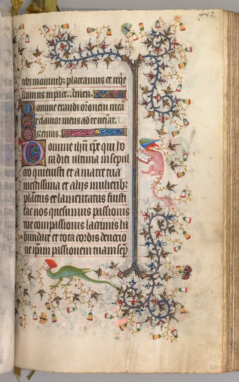 Stundenbuch von Charles dem Edlen, König von Navarra 1361-1425: fol. 2041r, Text, um 1405 von Master of the Brussels Initials and Associates