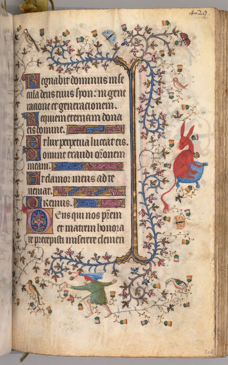Stundenbuch von Karl dem Edlen, König von Navarra 1361-1425: fol. 209r, Text, um 1405 von Master of the Brussels Initials and Associates