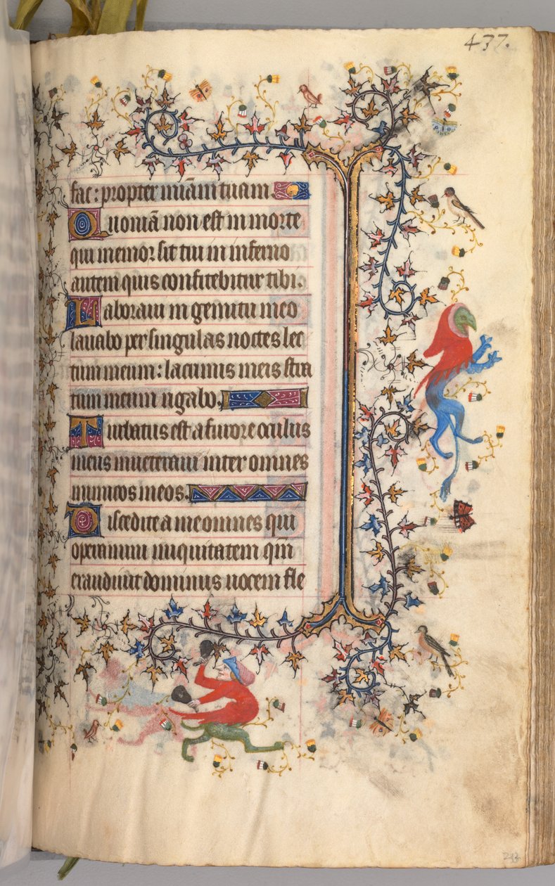 Stundenbuch von Karl dem Edlen, König von Navarra 1361-1425: fol. 213r, Text, um 1405 von Master of the Brussels Initials and Associates
