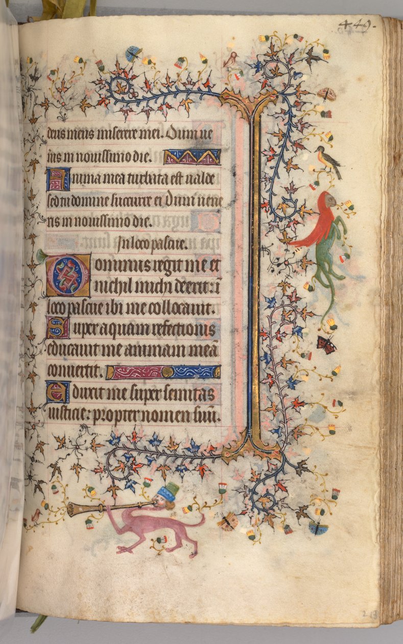 Stundenbuch von Karl dem Edlen, König von Navarra 1361-1425: fol. 219r, Text, um 1405 von Master of the Brussels Initials and Associates
