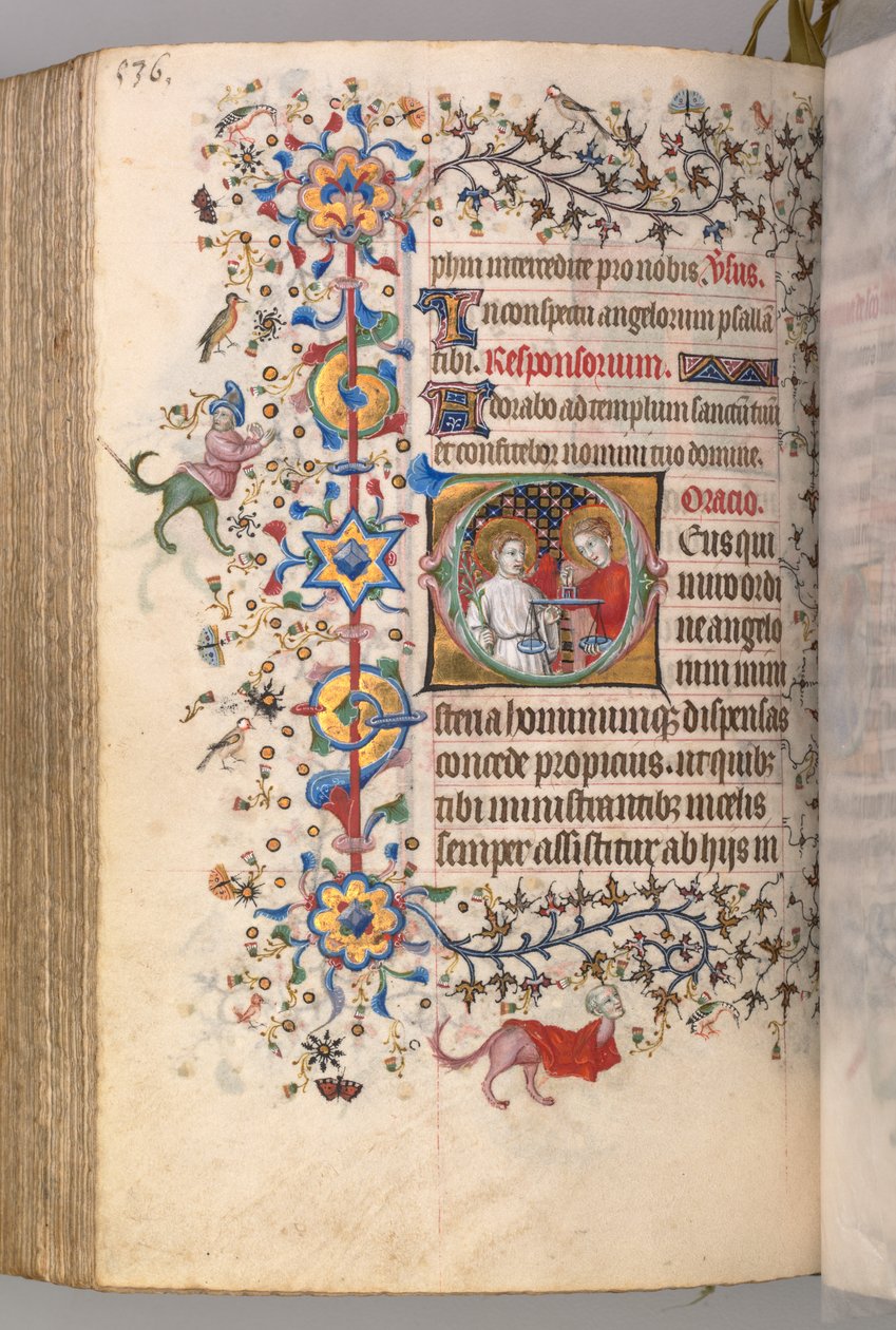 Stundenbuch von Karl dem Edlen, König von Navarra 1361-1425: fol. 262v, Text, um 1405 von Master of the Brussels Initials and Associates