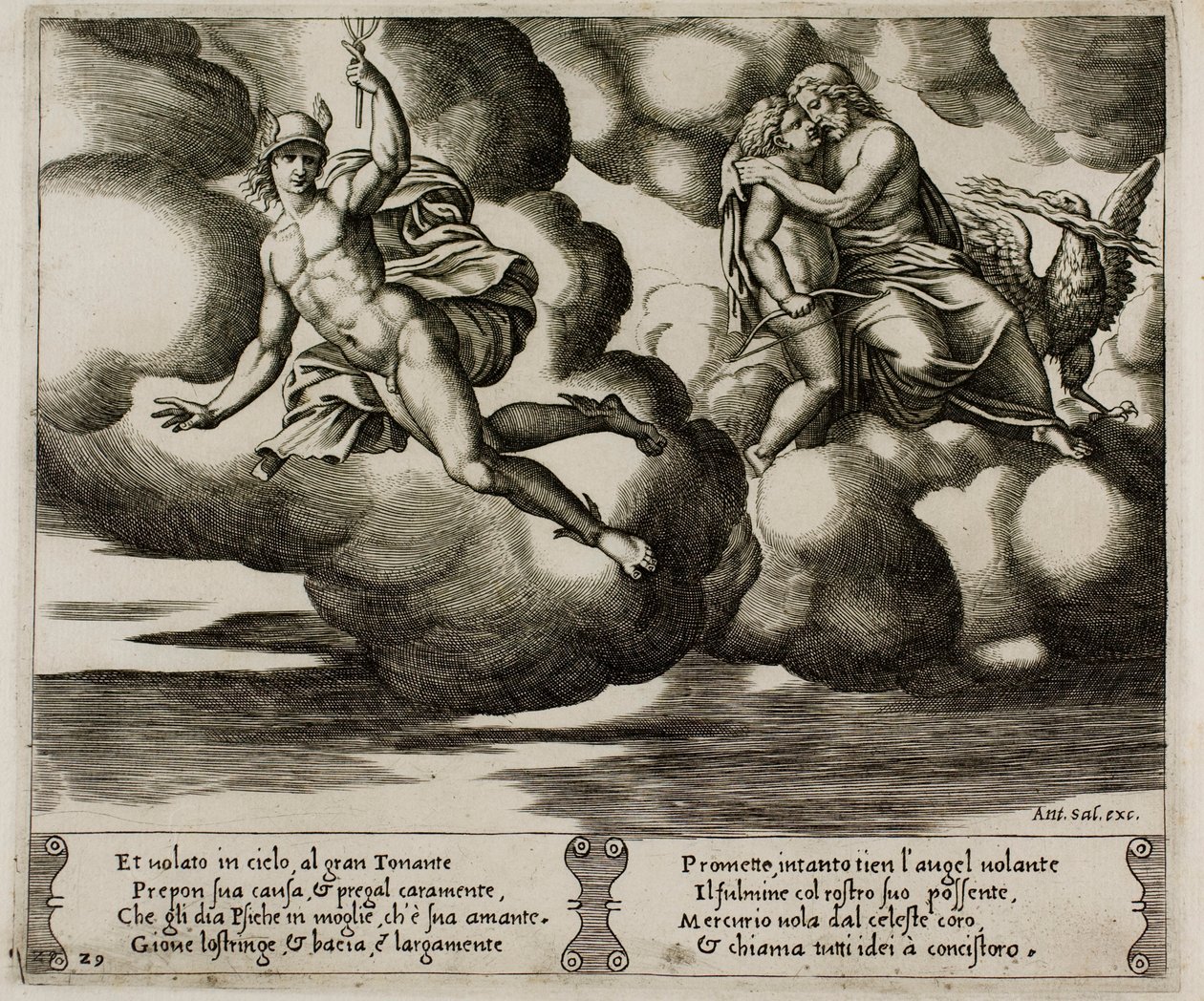 Cupid bittet Jupiter um Gnade für Psyche von Master of the Die