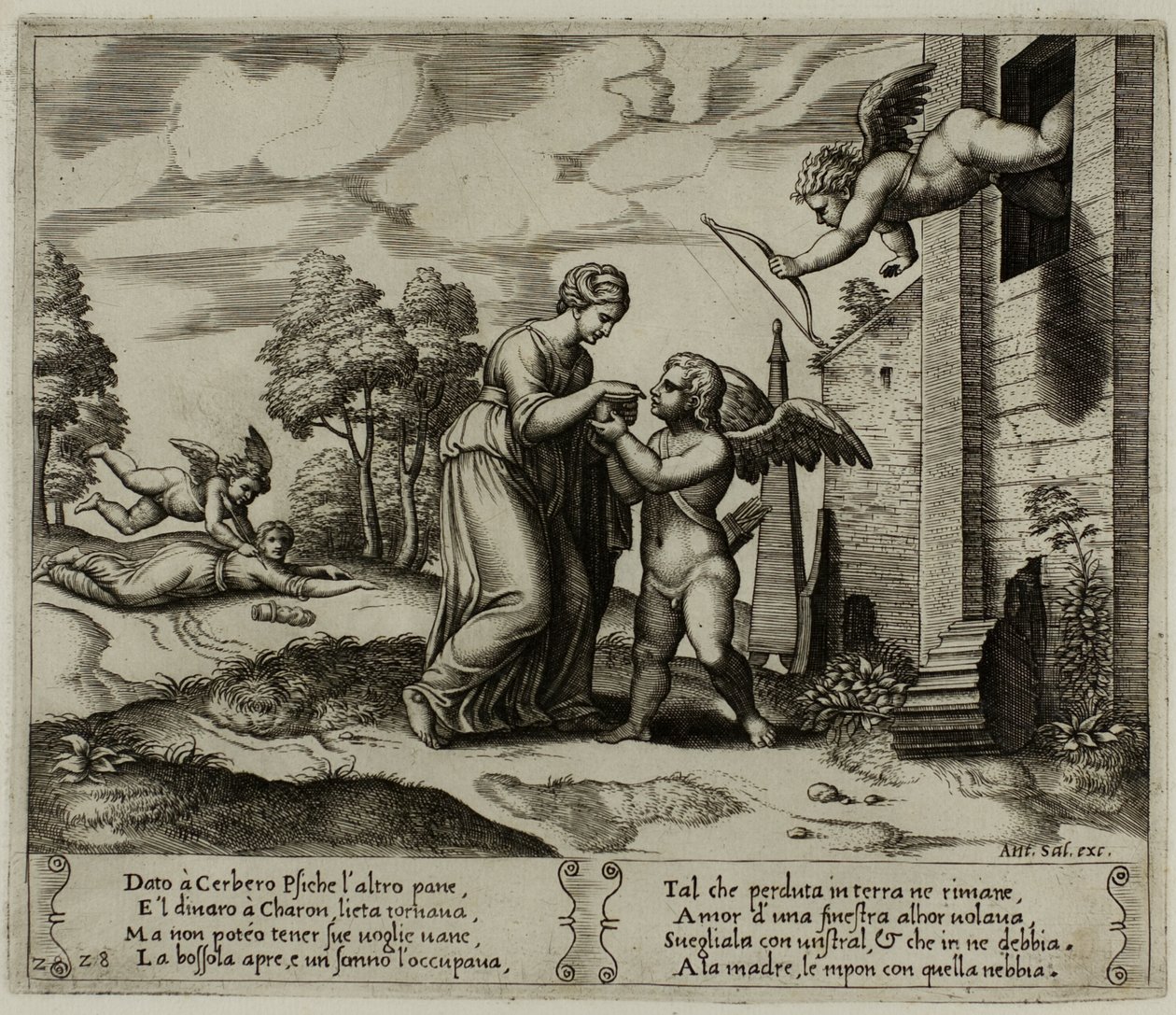 Psyche, die glaubt, schöner zu erscheinen..., öffnet die verhängnisvolle Schachtel von Master of the Die