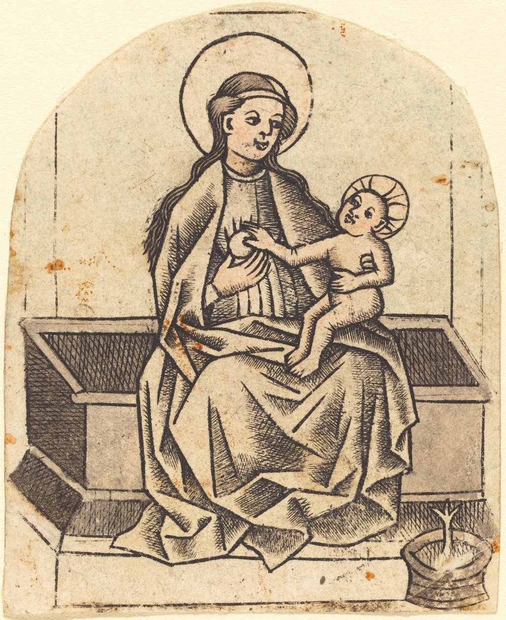 Madonna mit Kind von Master of the Dutuit Mount of Olives