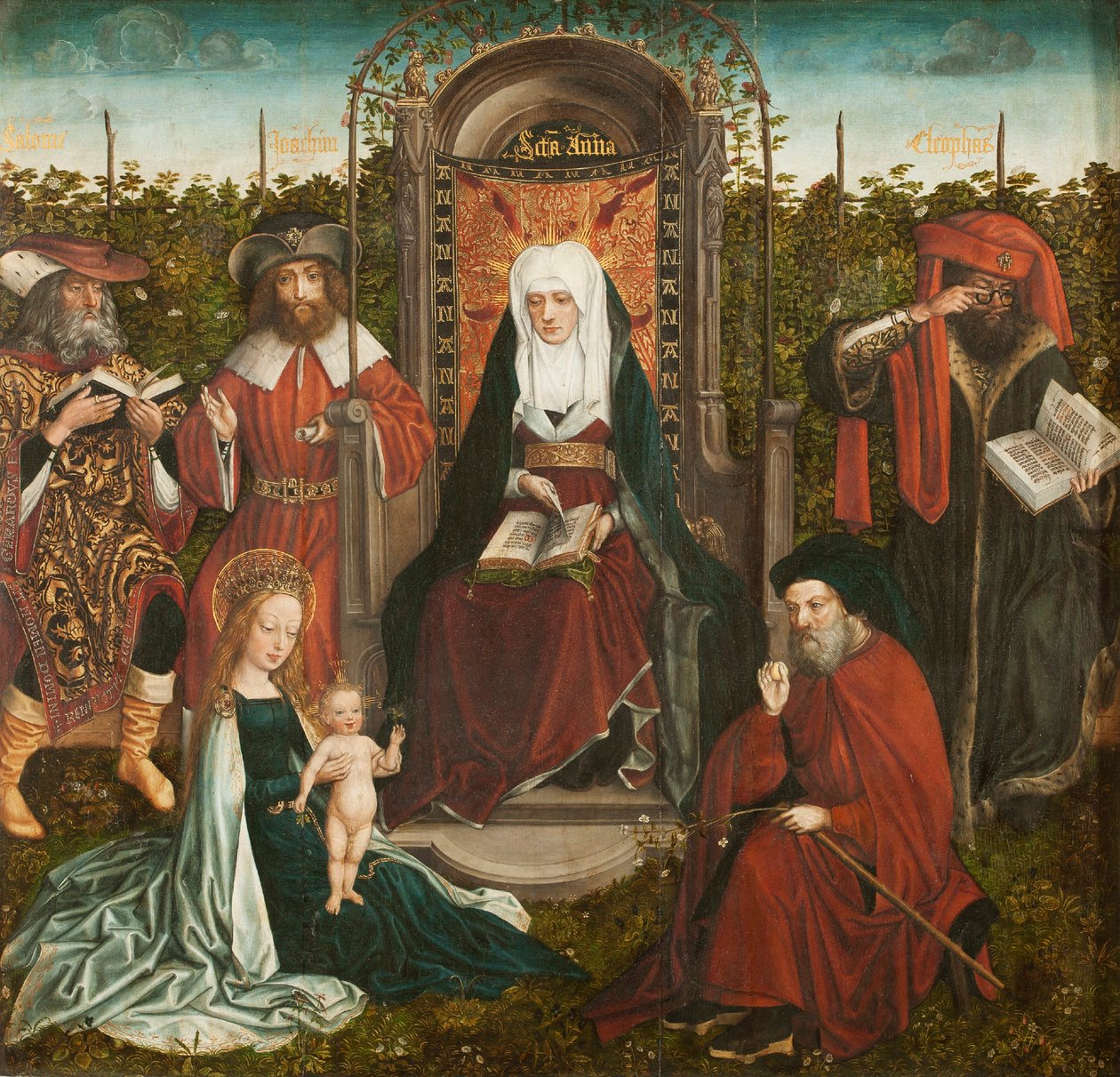 Die Familie der heiligen Anna Triptychon, Mitteltafel, ca. 1500-1510 von Master of the Family of Saint