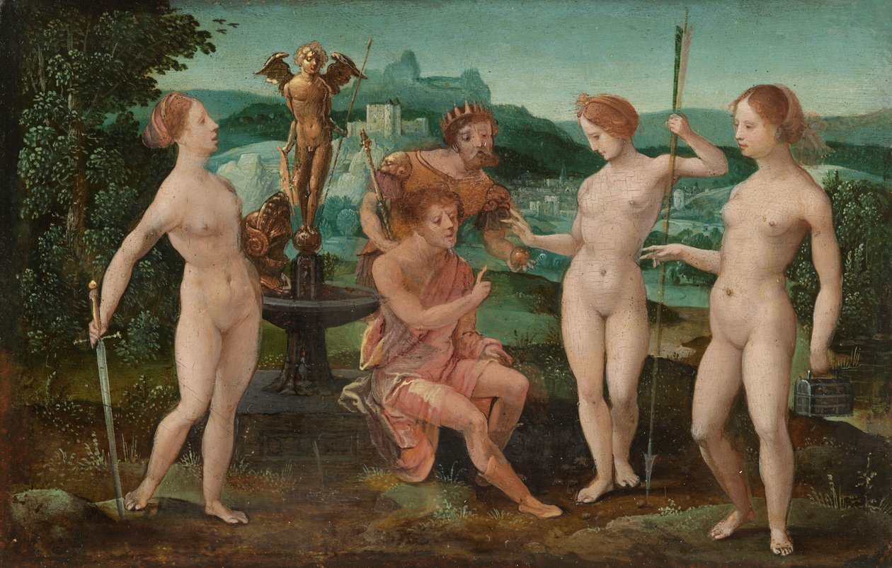 Urteil des Paris von Master of the Female Half Lengths