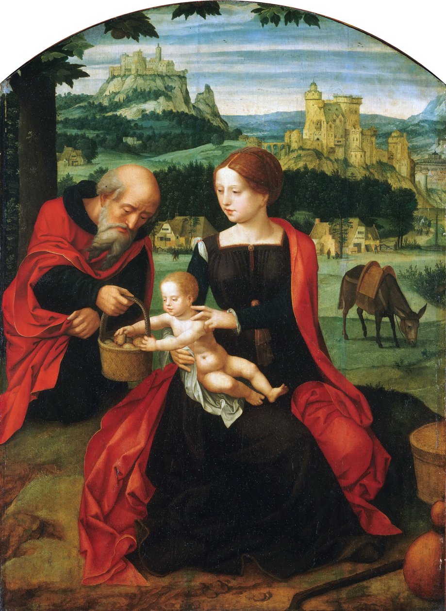 Die Rast auf der Flucht nach Ägypten von Master of the Female Half Lengths