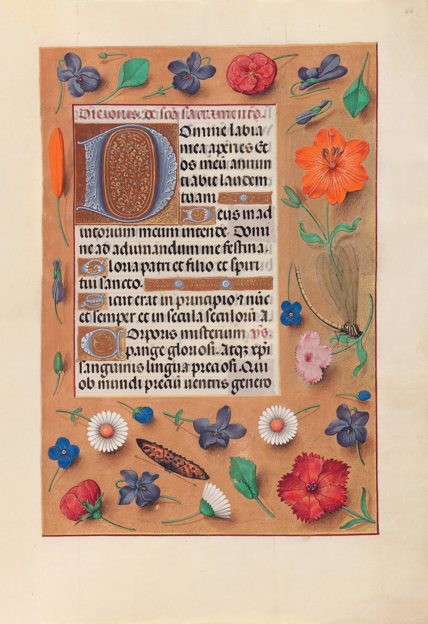 Stunden der Königin Isabella der Katholischen, Königin von Spanien: Fol.44r, um 1500 von Master of the First Prayerbook of Maximillian