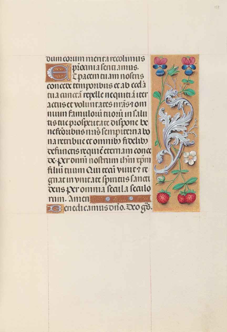 Stundenbuch der Königin Isabella der Katholischen, Königin von Spanien: Fol. 153r, um 1500 von Master of the First Prayerbook of Maximillian