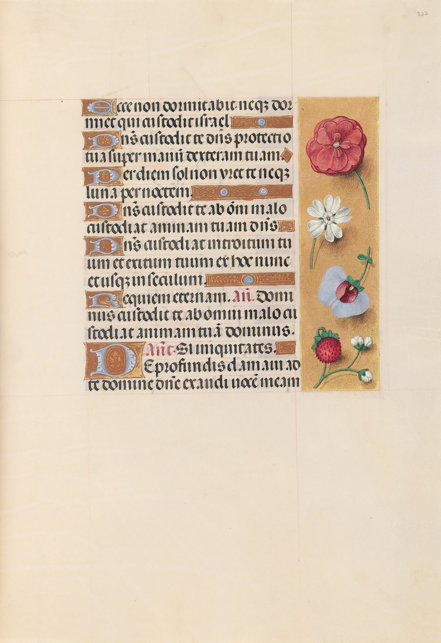 Stundenbuch der Königin Isabella der Katholischen, Königin von Spanien: Fol. 222r von Master of the First Prayerbook of Maximillian