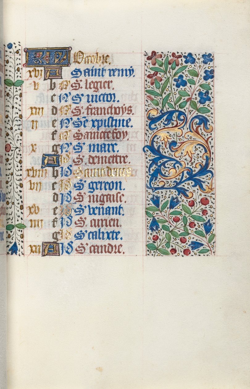 Stundenbuch Gebrauch von Rouen: fol. 10r, ca. 1470 von Master of the Geneva Latini