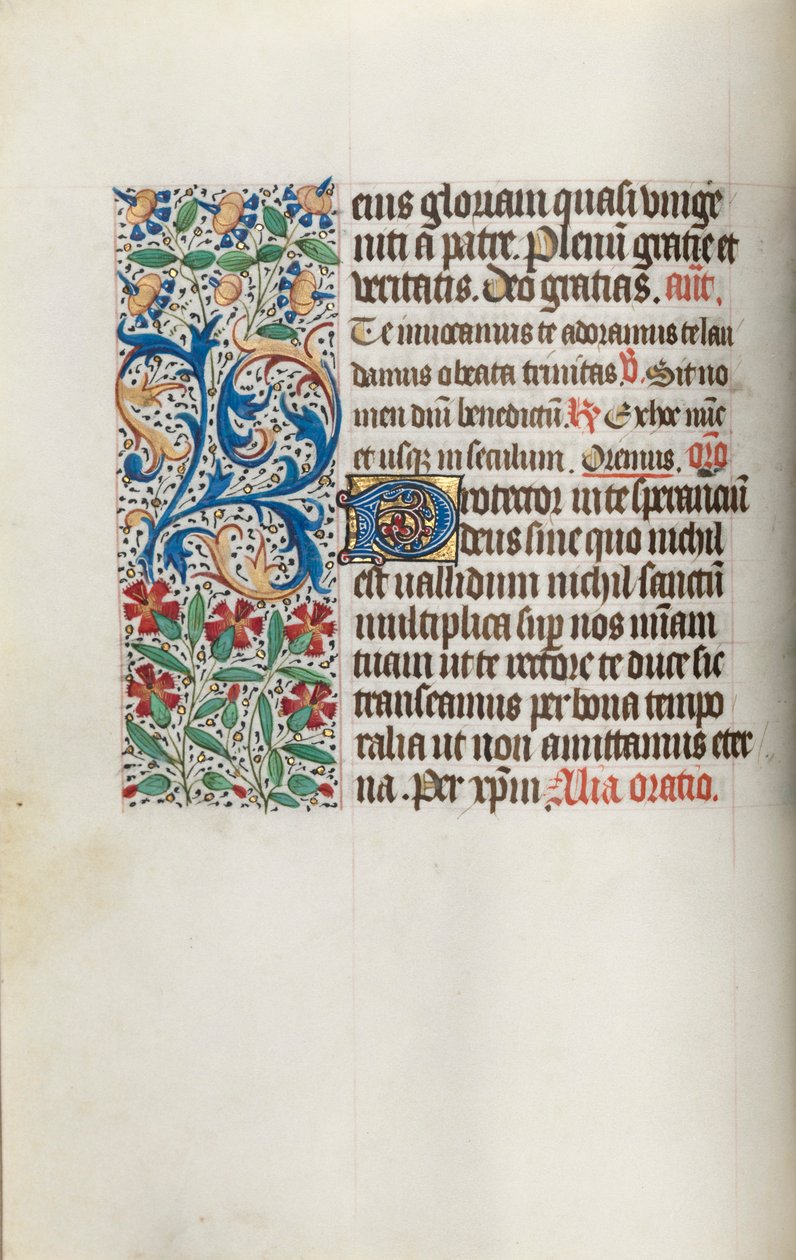 Stundenbuch Gebrauch von Rouen: fol. 14v, um 1470 von Master of the Geneva Latini