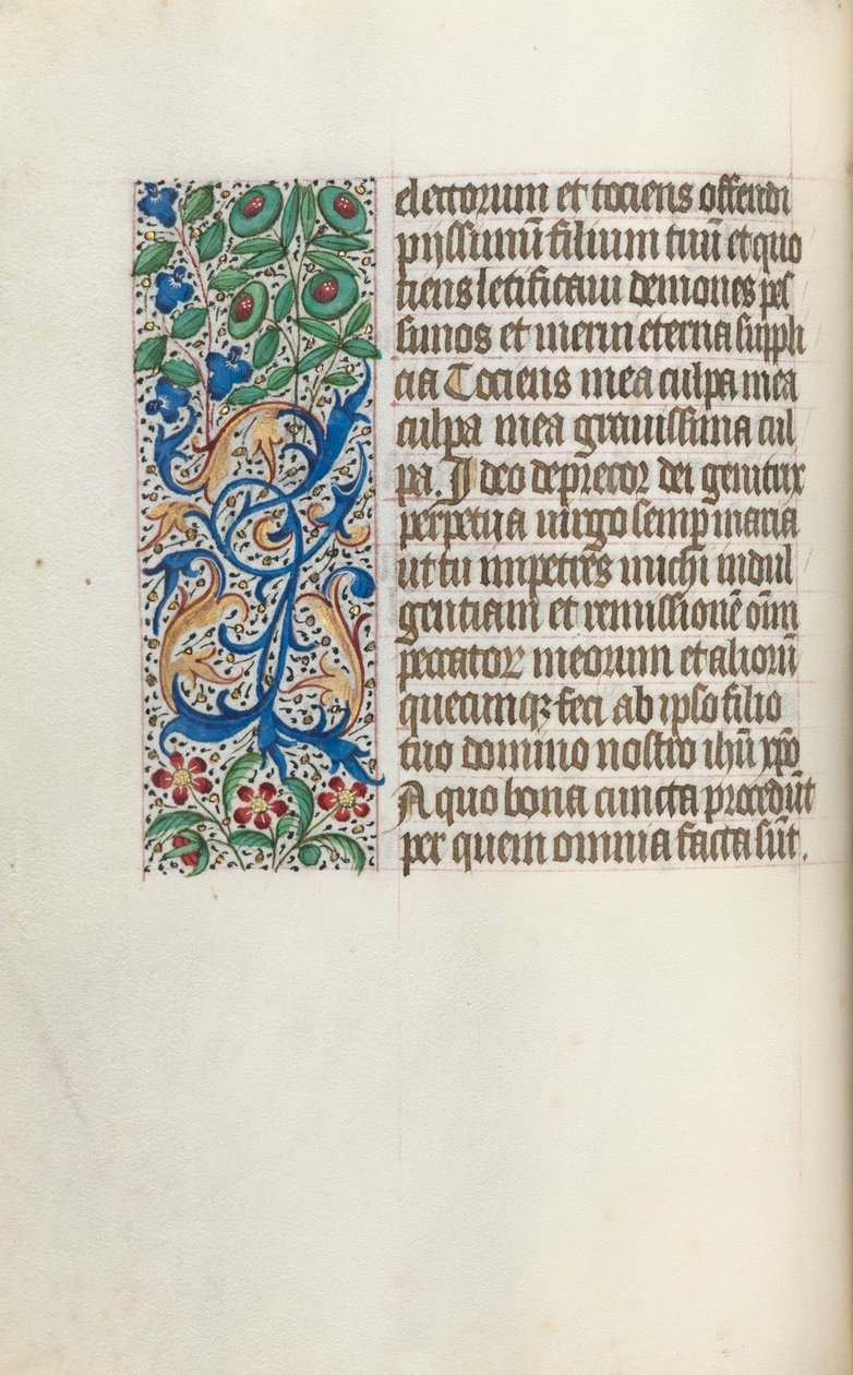 Stundenbuch Gebrauch von Rouen: fol. 25v, ca. 1470 von Master of the Geneva Latini