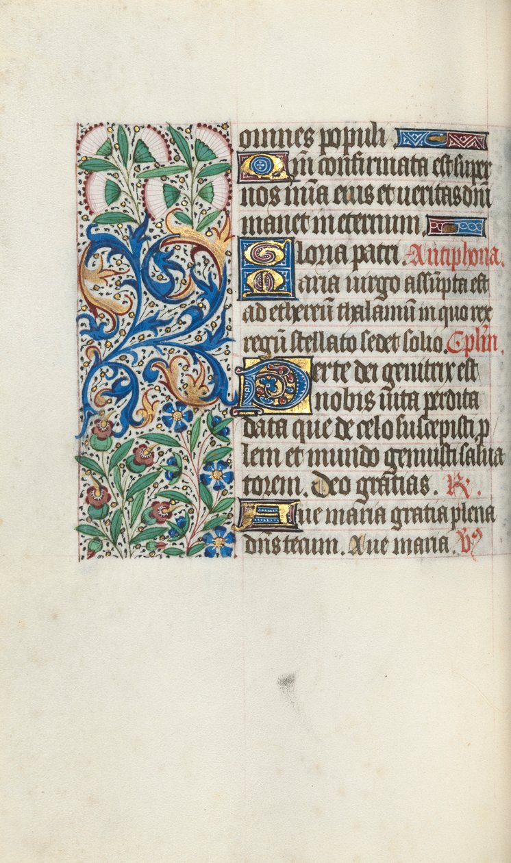 Stundenbuch Gebrauch von Rouen: fol. 60v, ca. 1470 von Master of the Geneva Latini