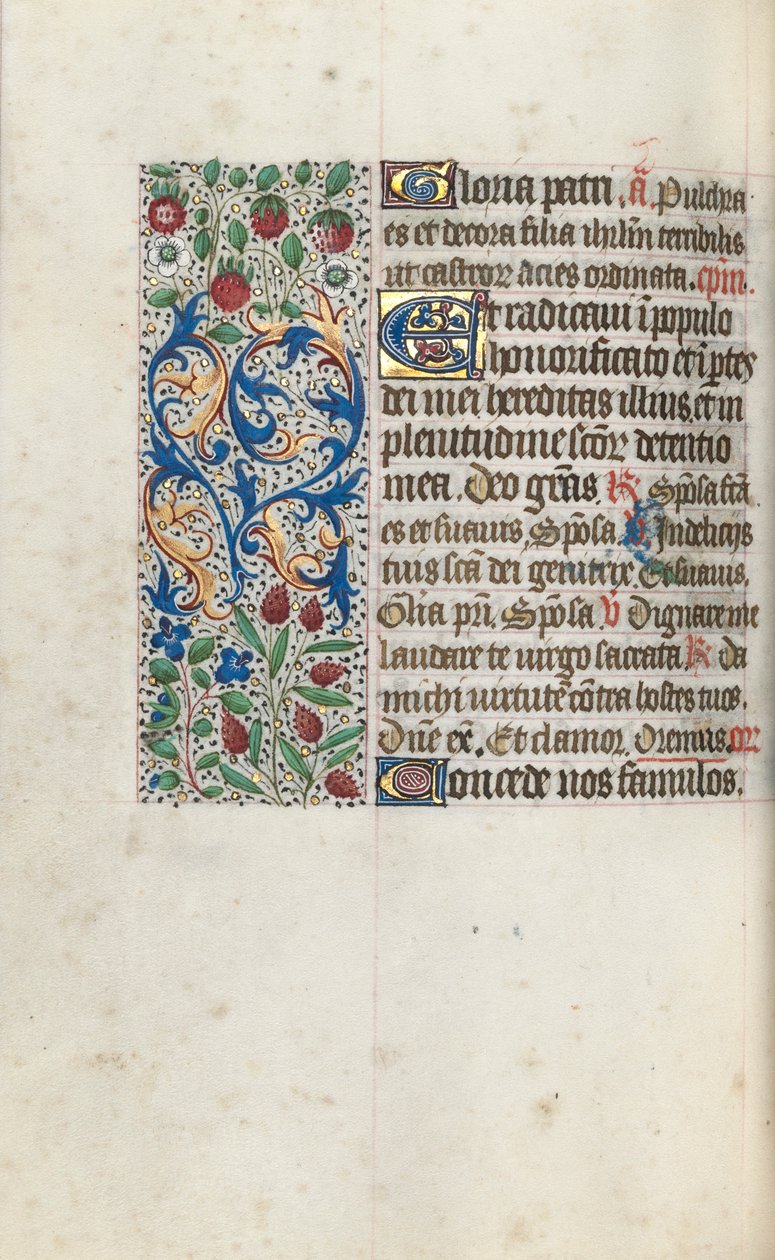 Stundenbuch Gebrauch von Rouen: fol. 69v, ca. 1470 von Master of the Geneva Latini