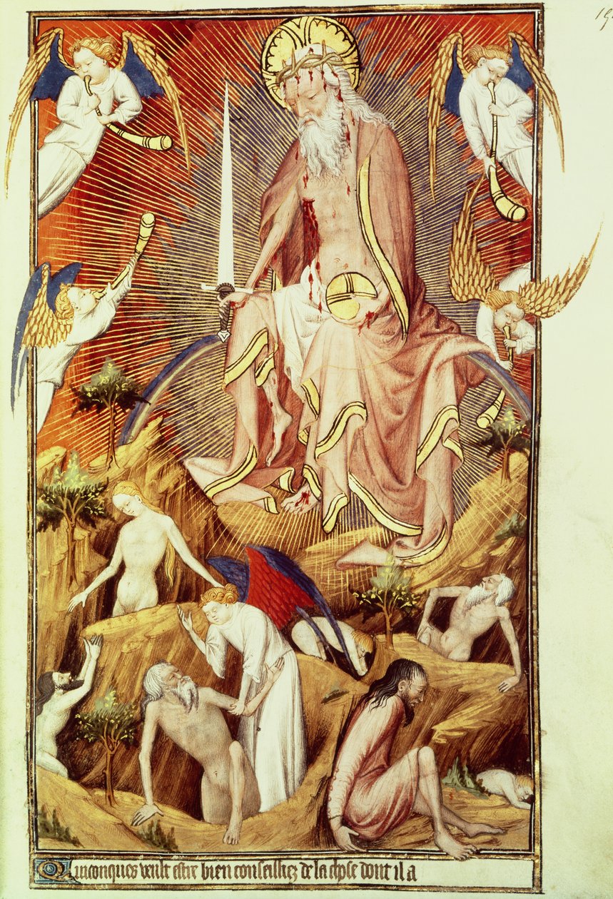 Ms Lat. 9471 f.194 Das Jüngste Gericht, aus den Grandes Heures de Rohan, ca. 1418-25 von Master of the Rohan Hours