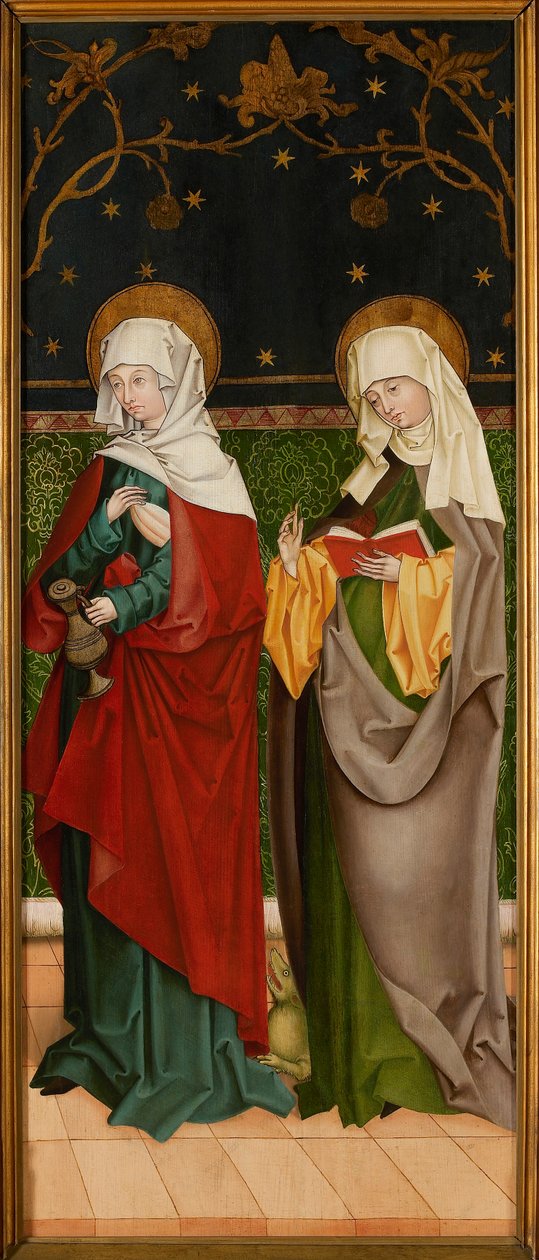 Heilige Elisabeth von Ungarn und Heilige Margarete von Master of the Sacristy of Kaufbeuren