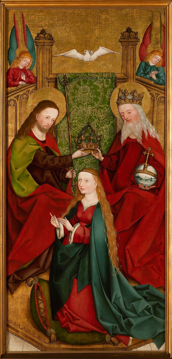 Die Krönung der seligen Jungfrau Maria, ca. 1485-1490 von Master of the Sacristy of Kaufbeuren