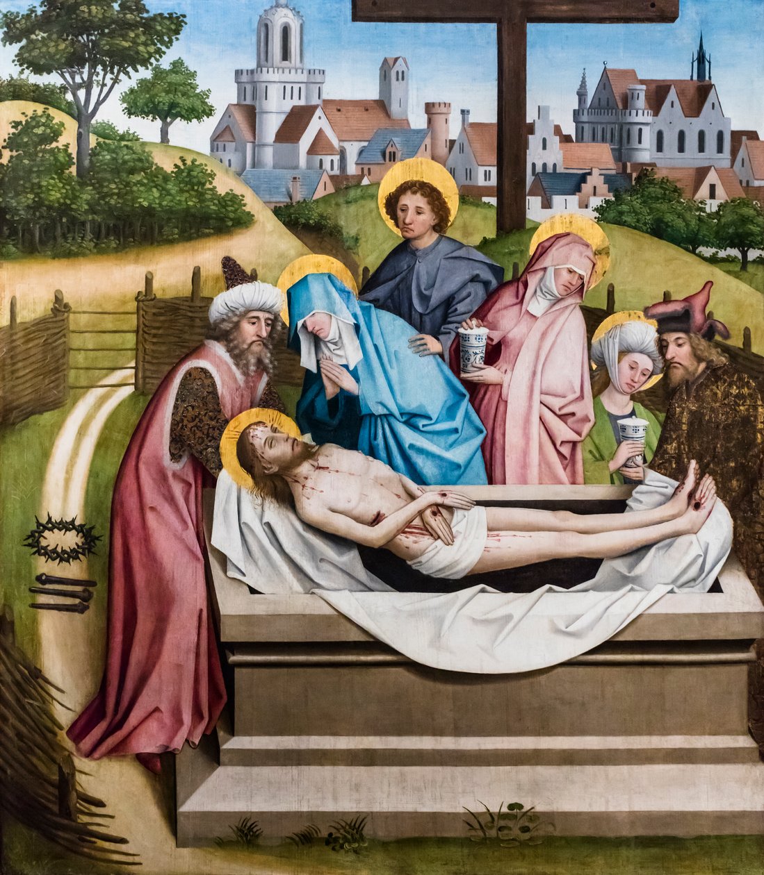 Die Grablegung Christi, ca. 1450/55 von Master of the Sterzing Altarpiece